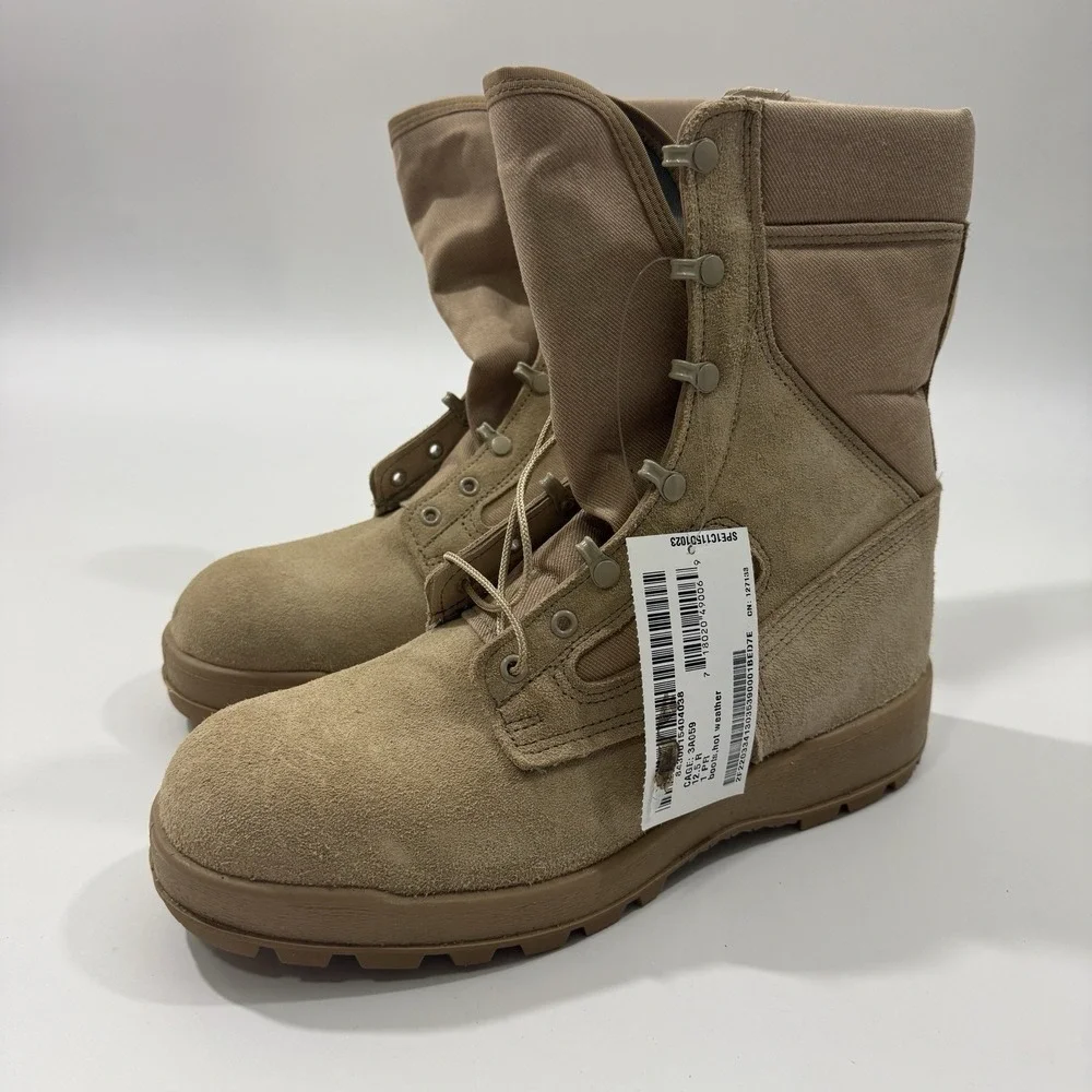 NEW McRae Footwear HW-FR Mens Army HOT Weather Desert Boots Vibram Size 12.5R